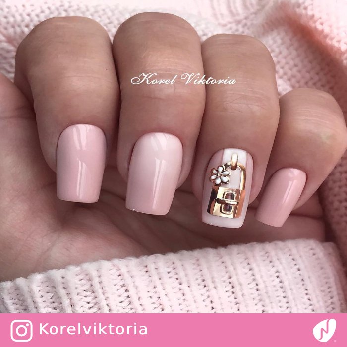 Love Lock Nail Design